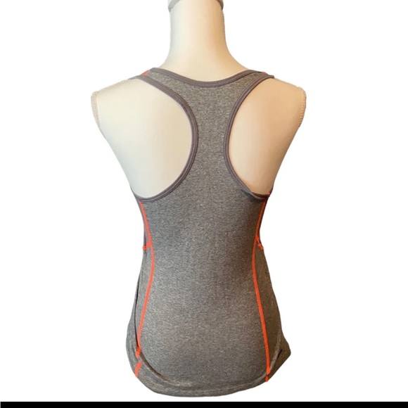 The North Face Womens Tank Small Gray Orange Racerback Flash Dry Workout Top - Picture 2 of 10